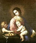 Francisco de Zurbaran virgin and child with st oil painting on canvas